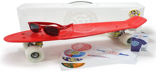 Stereo Vinyl Cruiser Plastic Complete Skateboard Review